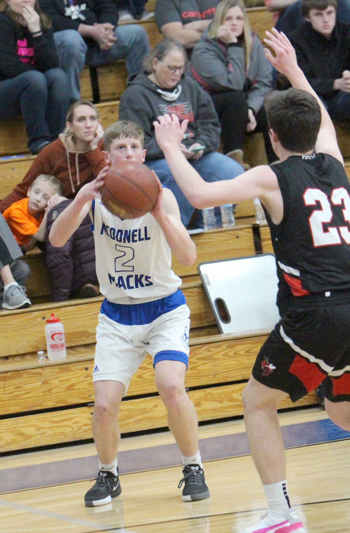 Alma Center Lincoln at McDonell boys basketball 1-18-20